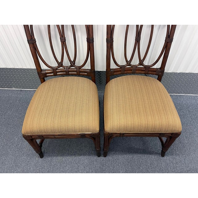 Traditional Lexington Tommy Bahama Palmetto Side Chairs, a Pair, Landara Collection (Retired) For Sale - Image 3 of 12