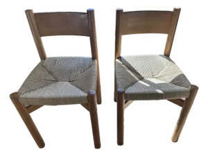Charlotte Perriand Style Rush Chair Set of 2