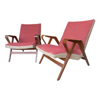 Mid-Century Art Deco Armchairs by František Jirák for Tatra, 1960s, Set of 2 For Sale