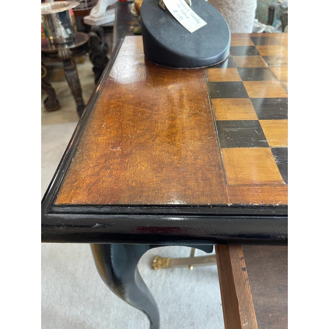 French Louis XV Inlaid & Ebonised Game Table, 19Th C For Sale - Image 9 of 12