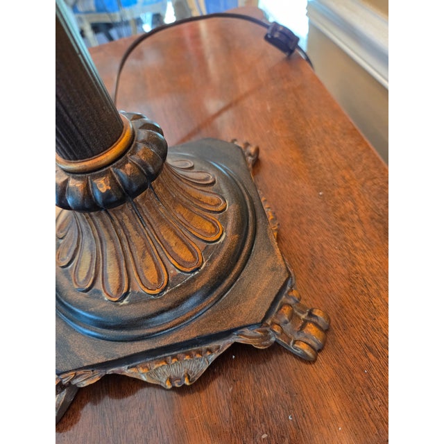 Late 20th Century Late 20th Century Hollywood Regency Pinapple Bouillotte Double Arm Table Lamp For Sale - Image 5 of 13