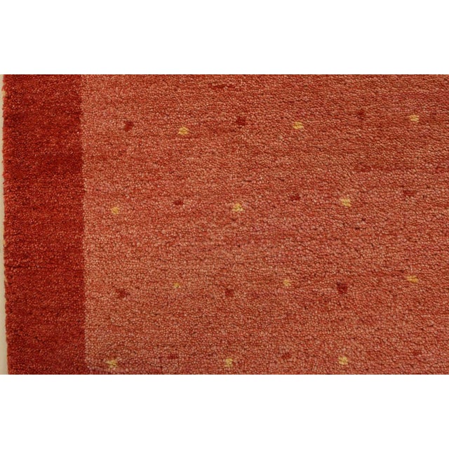 Textile Gabbeh Runner 2’6” X 9’9” Red Wool Contemporary Hand-Knotted Oriental Rug For Sale - Image 7 of 12