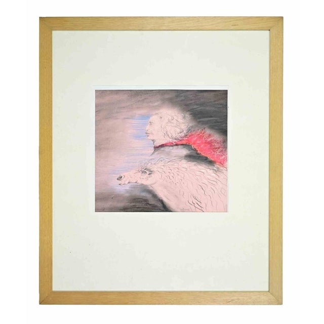 Mixed media on paper realized by Benito Trolese in 1987. Hand signed and daret. Titled on rear. Includes a contemporary...
