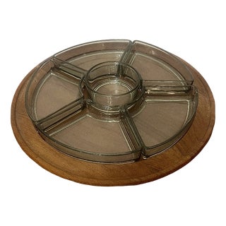 Teak Lazy Susan Tray attributed to Digsmed, Denmark, 1960s For Sale