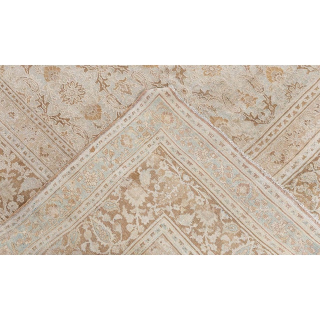Early 20th Century Vintage Persian Meshad Handmade Wool Rug For Sale - Image 5 of 8