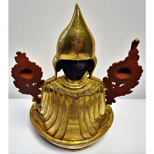 Gilded Seated Buddha on Stylized Lotus Base For Sale - Image 17 of 18