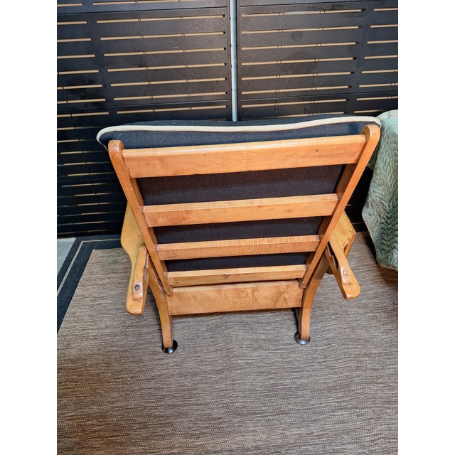 This Vintage Paddle-Arm Morris Style Recliner Chair For Sale - Image 10 of 11