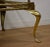 Labarge Brass & Glass Modern Labarge Square Coffee Table For Sale - Image 4 of 10