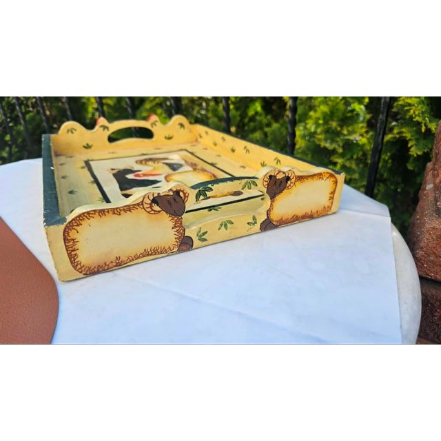 Painted Wooden Tray, 1960s-1970s For Sale - Image 6 of 8