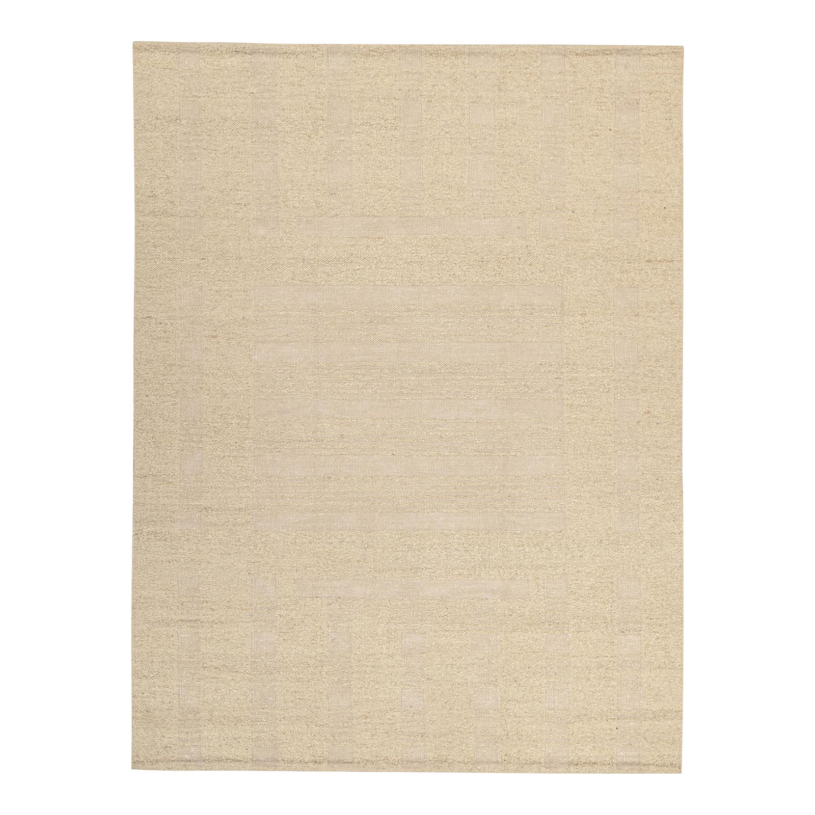 Rug & Kilim’s Scandinavian Style Kilim With Beige and Cream Geometric