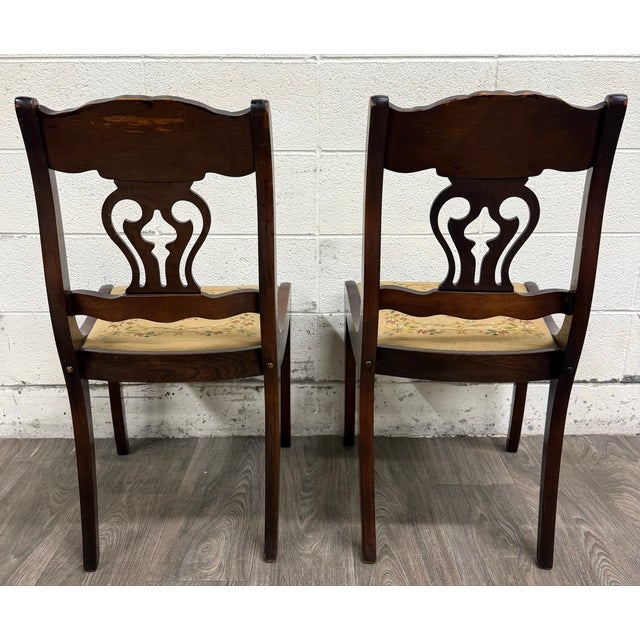 Vintage Associated Factories Duncan Phyfe Regency Style Mahogany Dining Chairs For Sale - Image 10 of 14