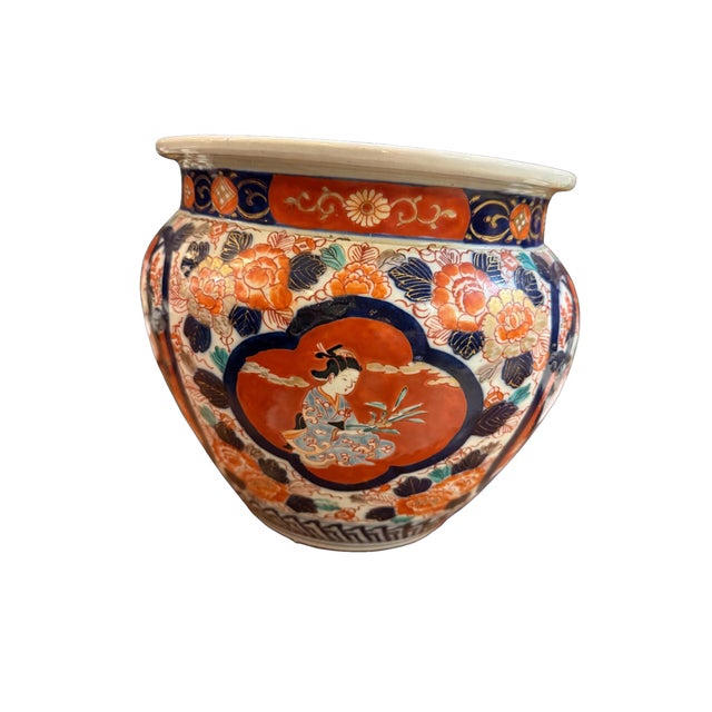 19th Century Imari Porcelain Plant Pot, 1890s For Sale - Image 5 of 7