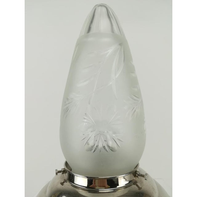 Viennese Chrome Ceiling Lamp For Sale - Image 3 of 7