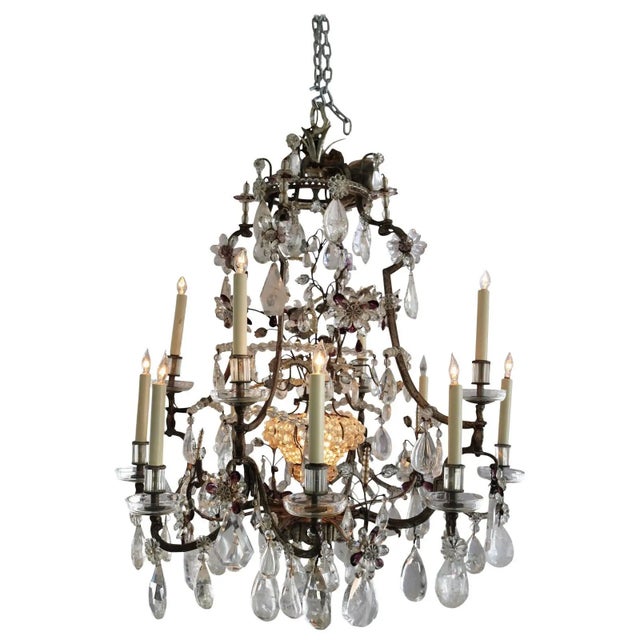 Baguès Maison Bagues Rock Crystal Chandelier For Sale - Image 4 of 15