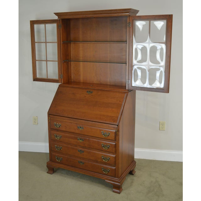 Maddox of Jamestown Solid Cherry Bubble Glass Secretary ...