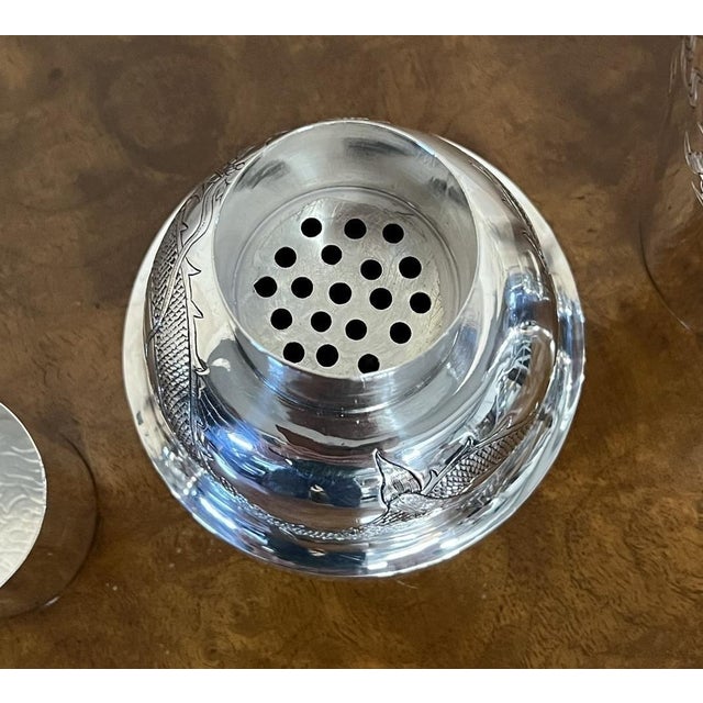 Sterling Silver Dragon Cocktail Shaker, 1900s For Sale - Image 12 of 14