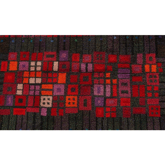 Black Doris Leslie Blau Vintage Swedish Pile Rug by Kerstin Ekengren For Sale - Image 8 of 11