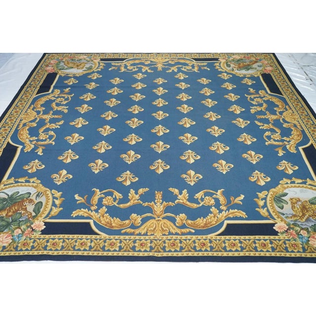 Textile French Aubusson Design Rug 8'1'' X 10'2'' For Sale - Image 7 of 10