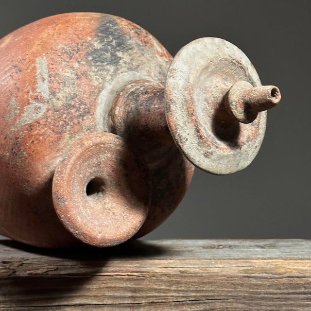 18th Century Antique 18th C. Indonesian Kendi Wood Fired Terracotta Water Vessel For Sale - Image 5 of 7