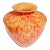 Vintage Maestri Vetrai Murano Style Bright Orange Red Hand Blown Vase For Sale