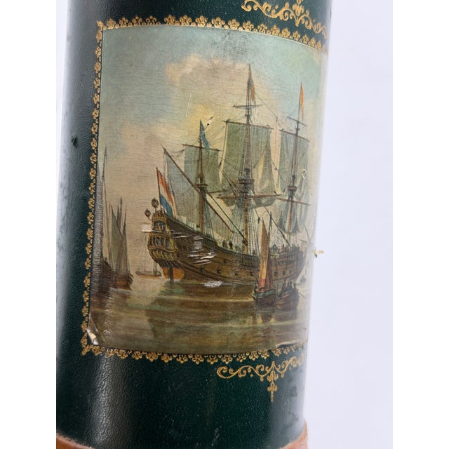 Animal Skin Vintage Italian Leather Bottle For Sale - Image 7 of 11