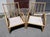 Mid-Century Modern Large Vintage Italian Bamboo Armchairs with Floral Cushions, 1970s, Set of 2 For Sale - Image 3 of 8
