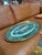 1970s Italian Mid-Century Brass and Stone Inlay Oval Tray, 1970s For Sale - Image 5 of 6