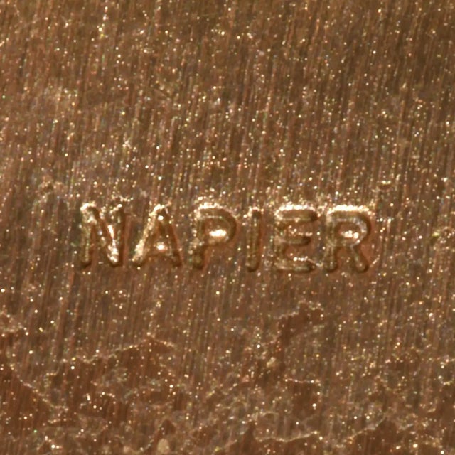 Napier Vintage Napier Green & Gold Textured Beads Bracelet For Sale - Image 4 of 4