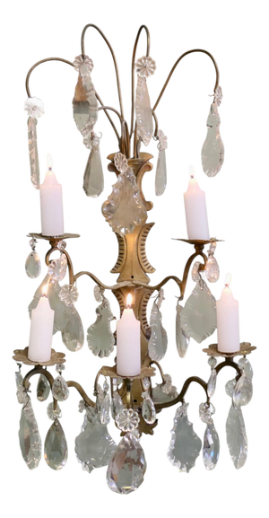 19th Century French Brass Candle Wall Sconce