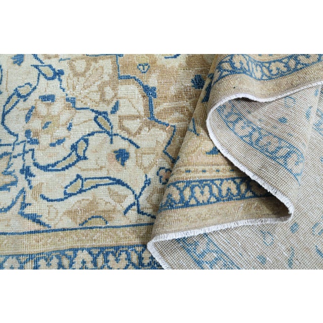 1970s 1970s Vintage Persian Handmade Wool Cotton Area Rug For Sale - Image 5 of 11