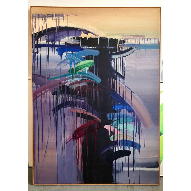 Berenice D'vorzon, Large Abstract Expressionist New York Modernist Woman Artist Bold Oil Painting, 1980 For Sale - Image 4 of 6