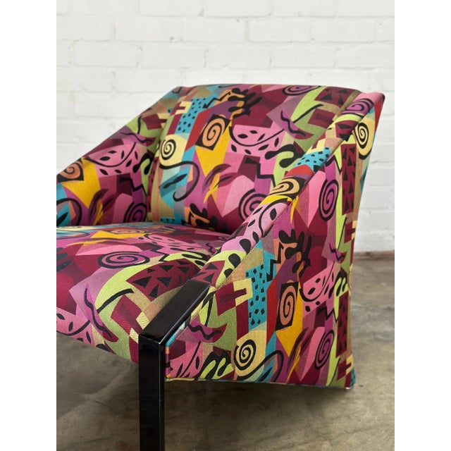 1990s Post Modern Angular Lounge Chair For Sale - Image 4 of 10