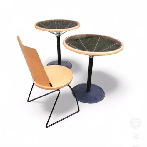 Tables and Chairs by Borge Lindau for Blå Station, Set of 12 For Sale - Image 4 of 6
