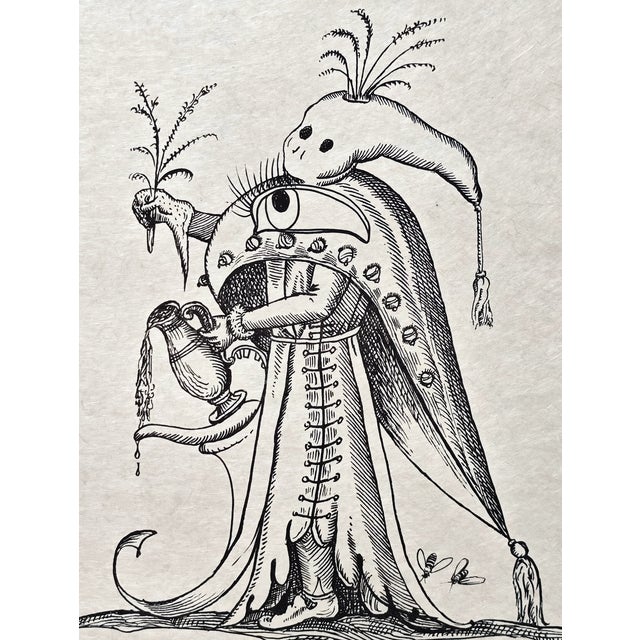 Salvador Dali, Maître Editue de l'Île Sonnante from Les Songes Drôlatiques de Pantagruel, Original Large Lithograph, 1973 For Sale