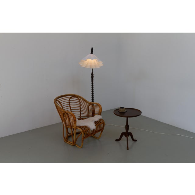 Danish Rattan Lounge Chair by Tove Kindt-Larsen for R. Wengler, 1940s For Sale - Image 4 of 18