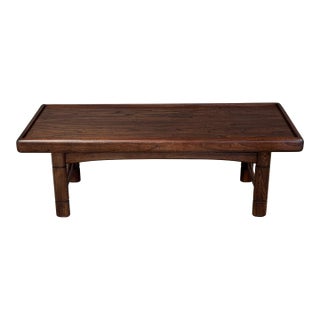 1960s Refinished Walnut Color Coffee Table For Sale