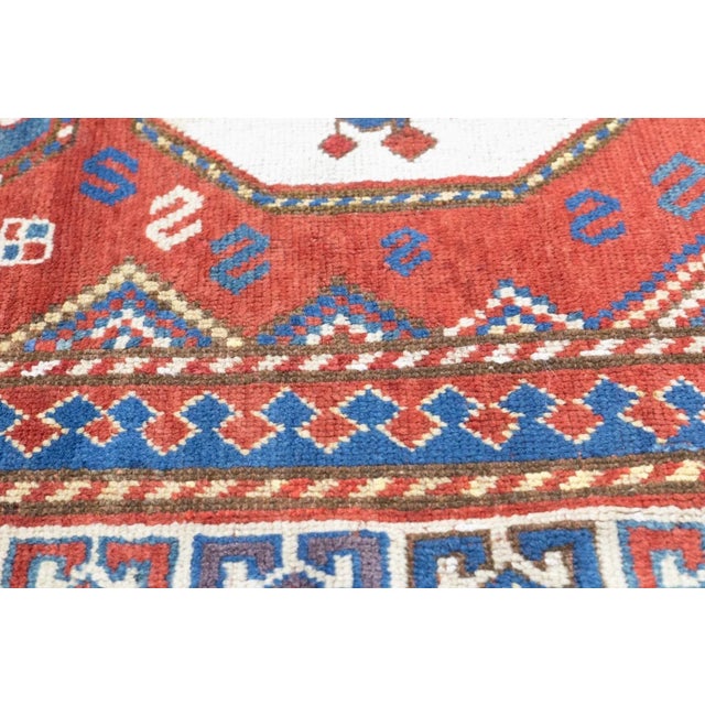 Antique Kazak Rug 3'10'' x 7'7'' For Sale - Image 11 of 12