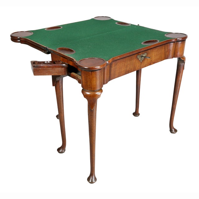 George II Mahogany Triple Top Games Table For Sale In Boston - Image 6 of 12