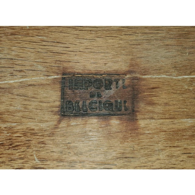 Belgian Inlaid Dining Table With Two Leaves by De Coene Freres For Sale - Image 10 of 13