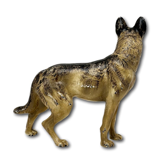 Hard to Find Vintage 1930s Hubley Manufacturing Co. Cast Iron German Shepherd Dog Doorstop For Sale In Boston - Image 6 of 17