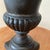Vintage Patinated Cast Iron Campagna Style Fluted Rim Square Base Garden Urn For Sale - Image 4 of 12