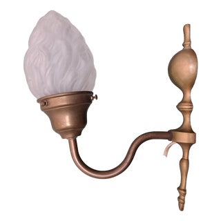 Vintage French Floreal Wall Lamp, 1920 For Sale