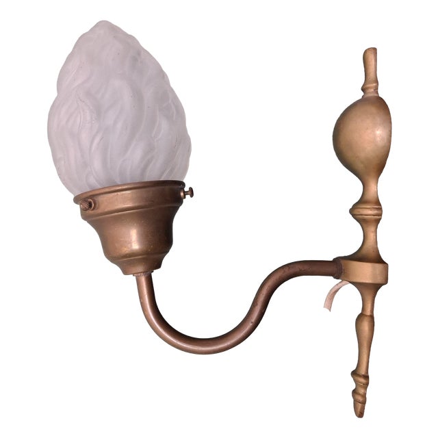 Vintage French Floreal Wall Lamp, 1920 For Sale