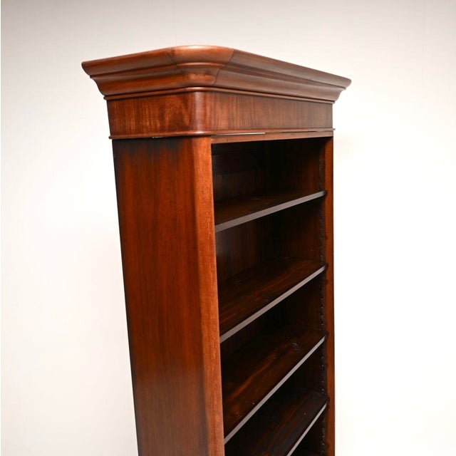 Mid 19th Century Antique Victorian Open Bookcase, 1860 For Sale - Image 5 of 9