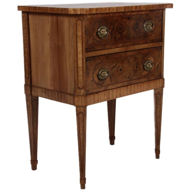 Antique Small Louis XVI Chest of Drawers in Walnut, 1780 For Sale - Image 4 of 5