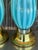 Mid 20th Century Mid 20th Century Italian Turquoise Glass Lamps After Murano For Sale - Image 5 of 9