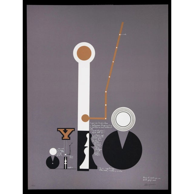 Mario Persico, Signal Block, Original Lithograph, 1970 For Sale - Image 3 of 3