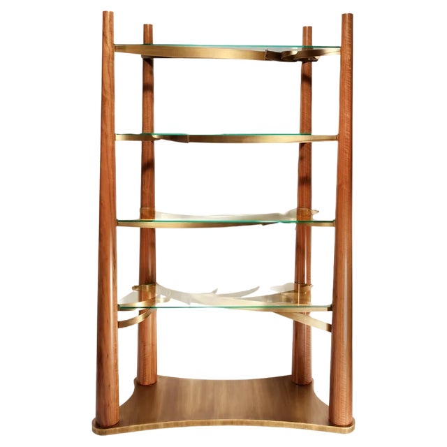 Into the Woods Walnut Bookcase by Insidherland For Sale