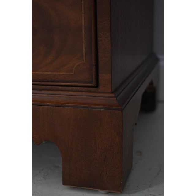 Ej Victor Inlaid Mahogany Secretary Desk Bookcase For Sale - Image 13 of 18