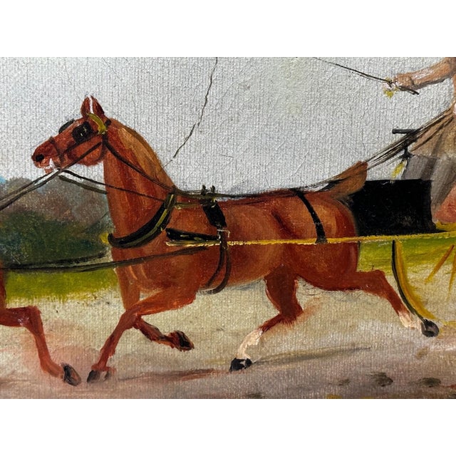 Traditional 1908 Philip H. Rideout British Edwardian Coaching Scene Going to Fair Oil Painting For Sale - Image 3 of 18